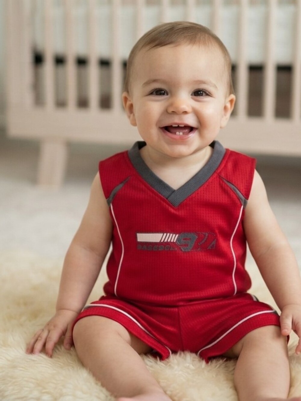 Athletic Works 12M Red and Gray Kids Matching Set
